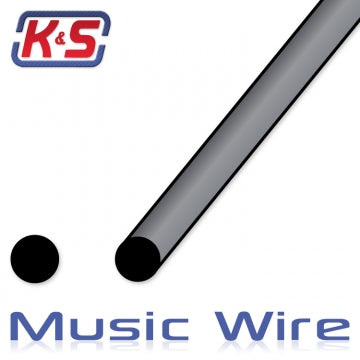 K&S 3948 - 1 Meter Music Wire 5mm (4pcs)