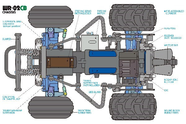 1/10 R/C Comical Grasshopper (WR-02CB)