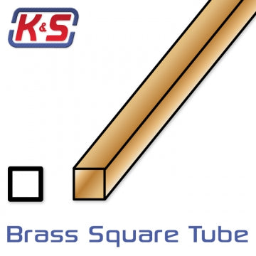K&S 8151 - Square Brass Tube 3.2x3.2x305mm (1/8) (1)