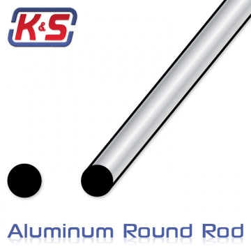 K&S 83042 - Aluminium Rod 2.4x305mm (3/32) (1)