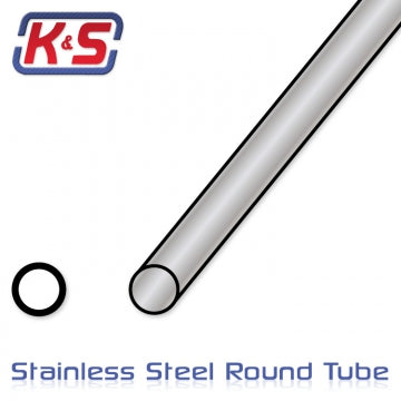 K&S 87121 - Stainless tube 11.1x305mm (7/16) (.028) (1)