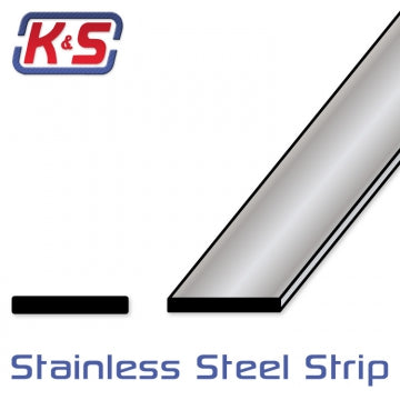 K&S 87153 - Stainless Strip 0.25 x 18.8 x 305 mm (1pce)