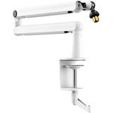 FIFINE BM88 Steady Full Metal High End Boom Arm Stand, White