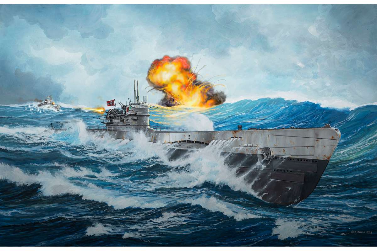 German Submarine Type IX C/40 (U190) 1:144
