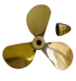 Brass Prop 3-Blade Left 2-1/2 dia