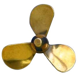 Brass Prop 3-Blade Left 1.5 dia