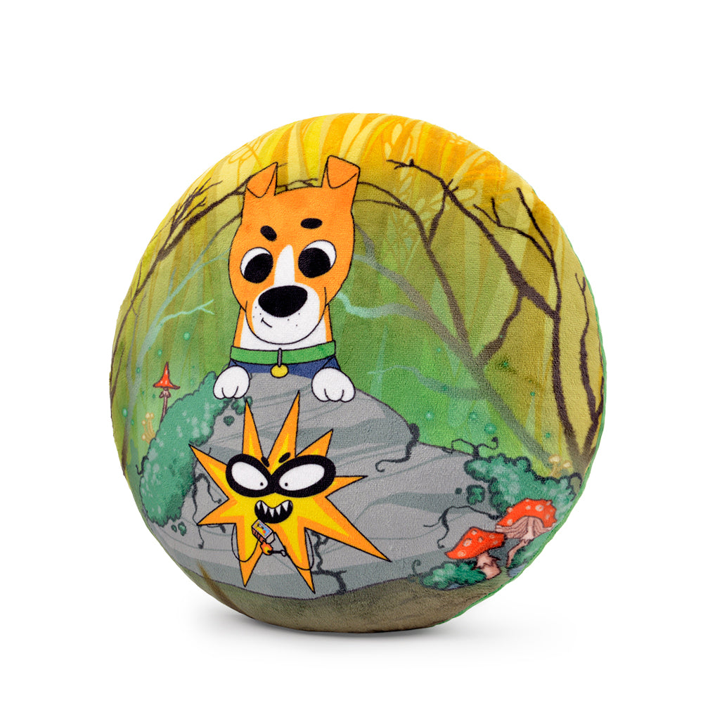 WP MERCHANDISE Patron the Dog (cartoon) - Dog Patron &amp; Bubuh decorative pillow