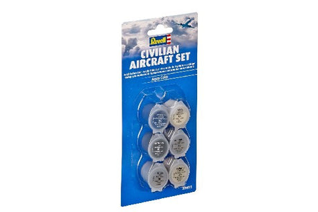 Civilian Aircraft set aqua color acrylic 6x5ml