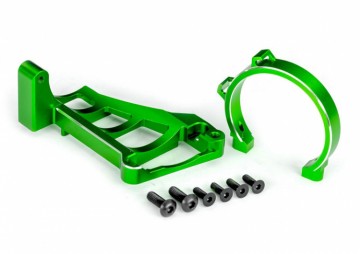 Traxxas 10262-GRN Motor Mounts Front &amp; Rear Set Alu Green Maxx Slash