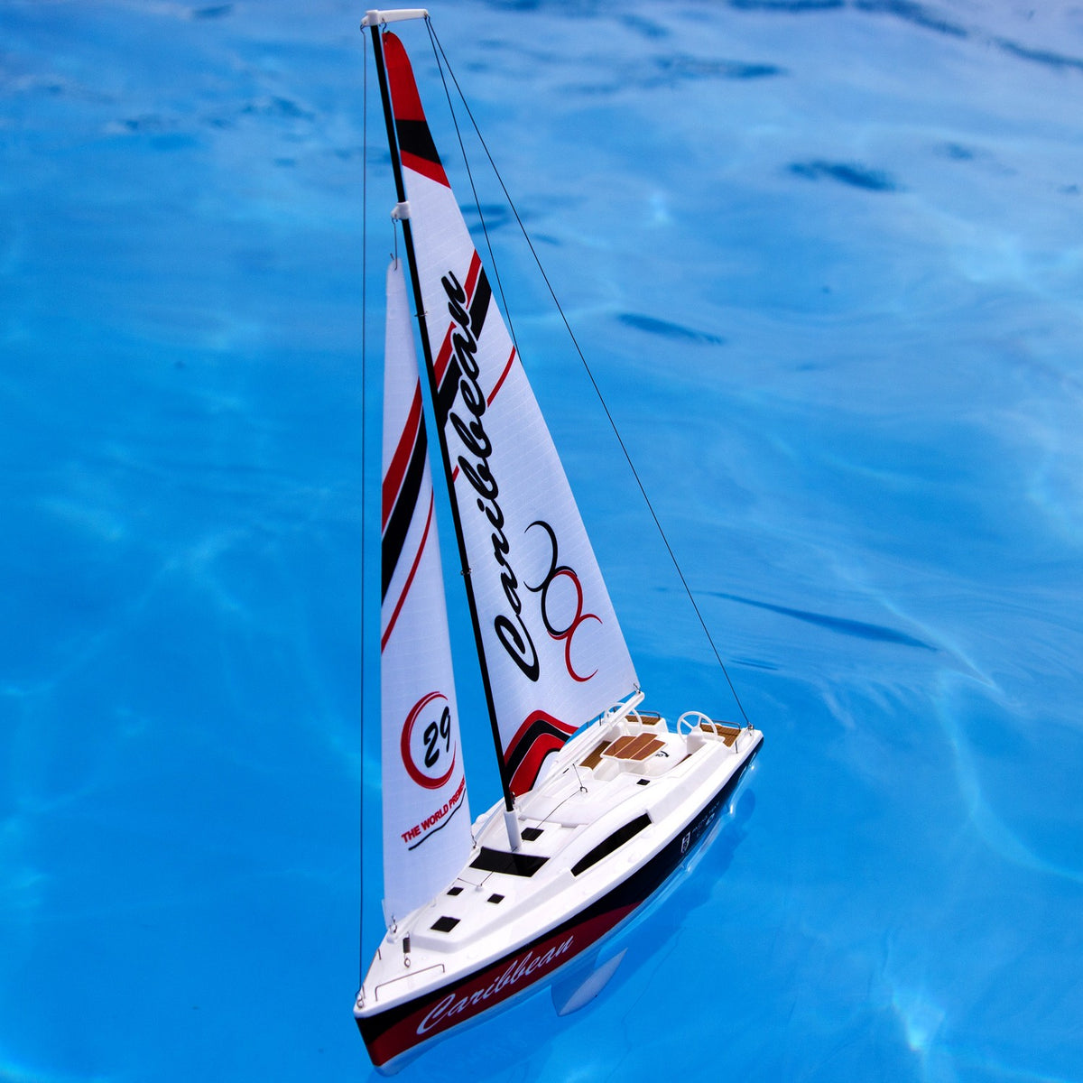 Demo Mini sejlbåd RETURVARE - Caribbean MK2 Sailboat RTR 2.4G 8802