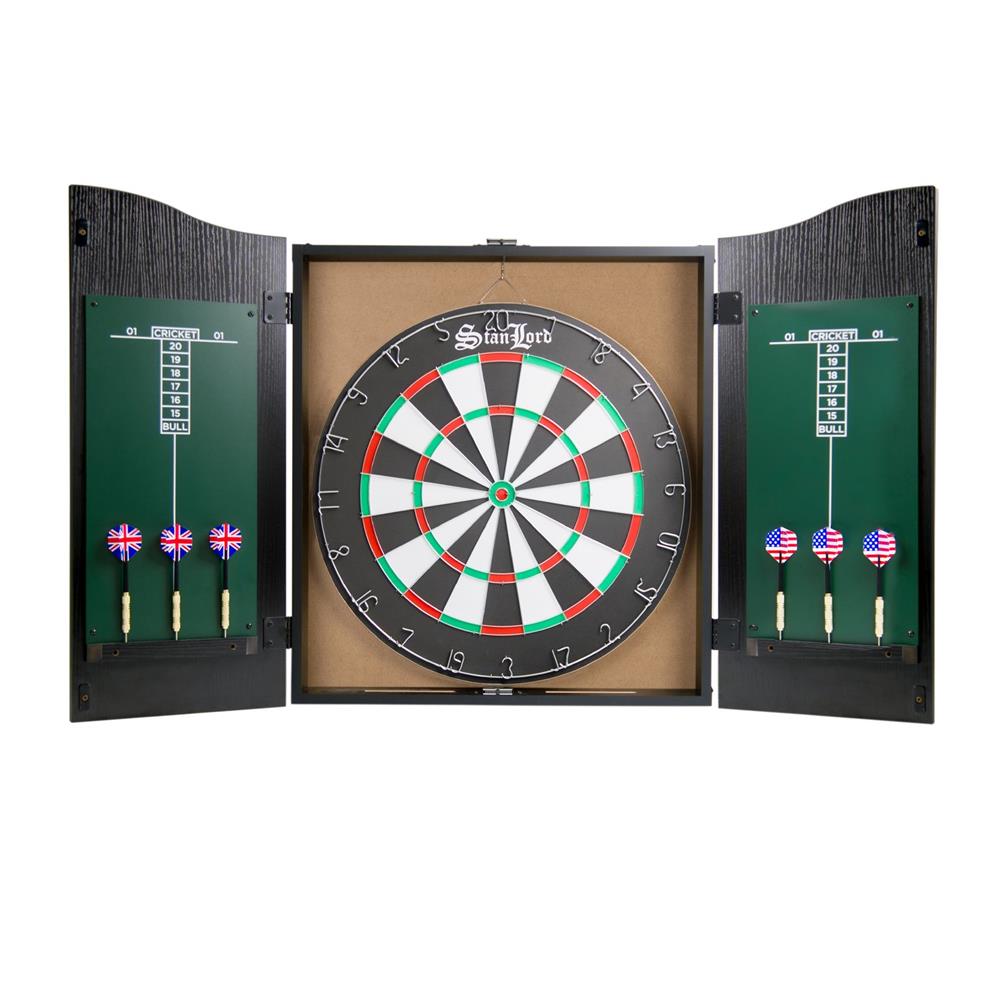 Stanlord Dart cabinet in wood incl. 6 darts