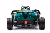 Aston Martin F1 24V Electric car with leather seat and rubber wheels