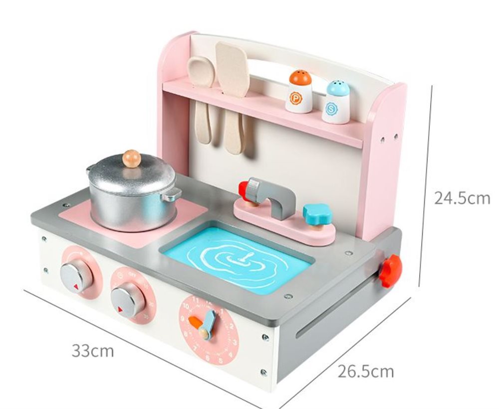 Elitetoys Kids Zone Foldable Play Kitchen – Pink