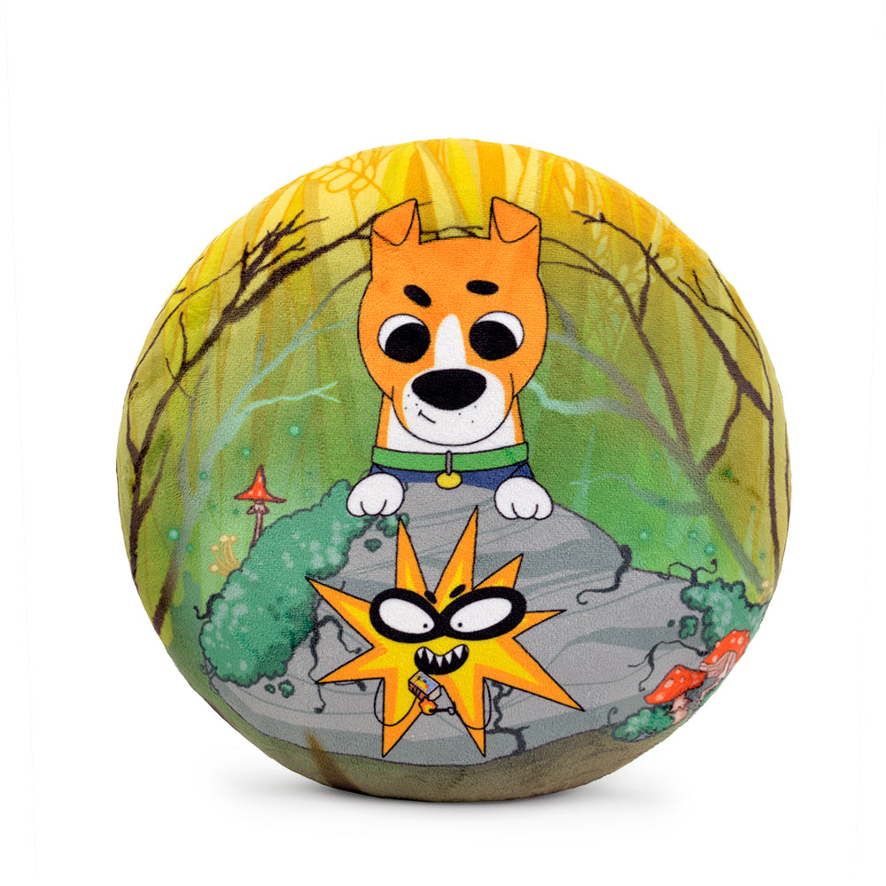 WP MERCHANDISE Patron the Dog (cartoon) - Dog Patron &amp; Bubuh decorative pillow