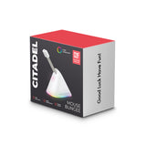 FragON - Citadel RGB Mouse Bungee with 8 colorful clips, White