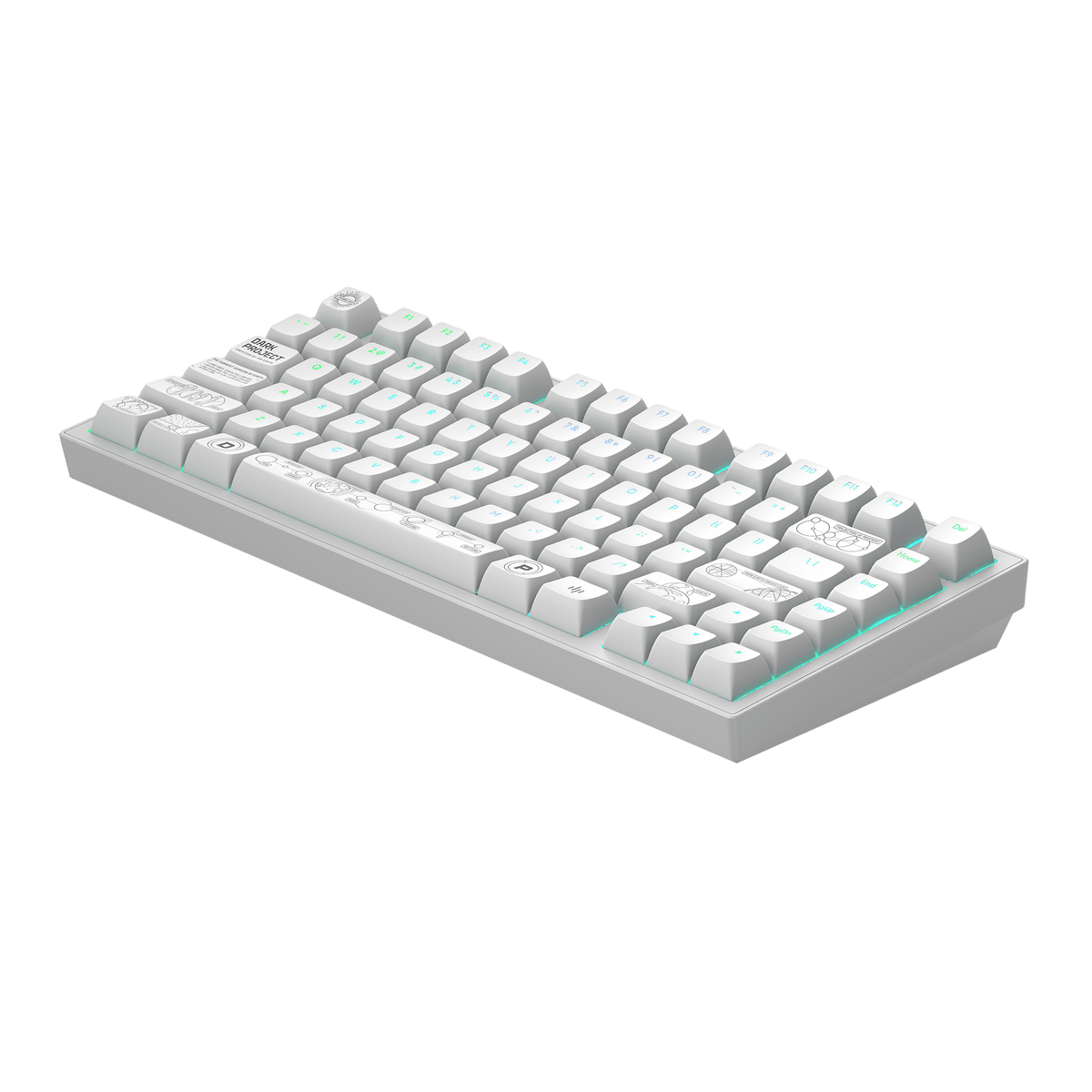 Dark Project ALU Terra Nova R2 White - Wireless Gaming Keyboard (ANSI)