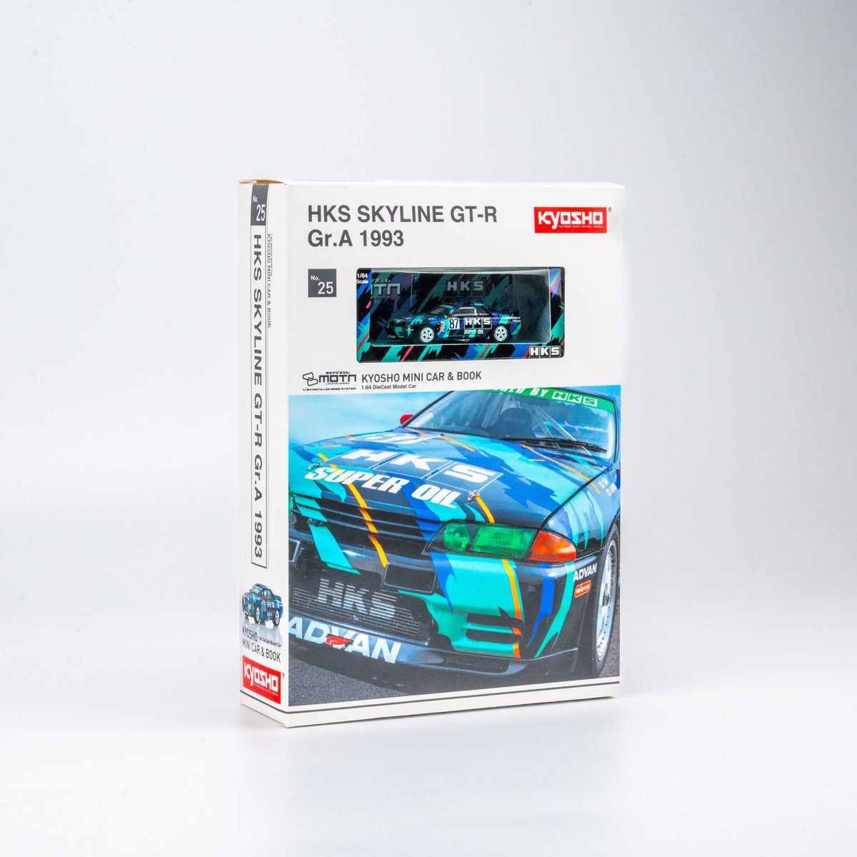 Kyosho MOTN Led System 1:64 Minicar Book Nissan Skyline GT-R HKS #87