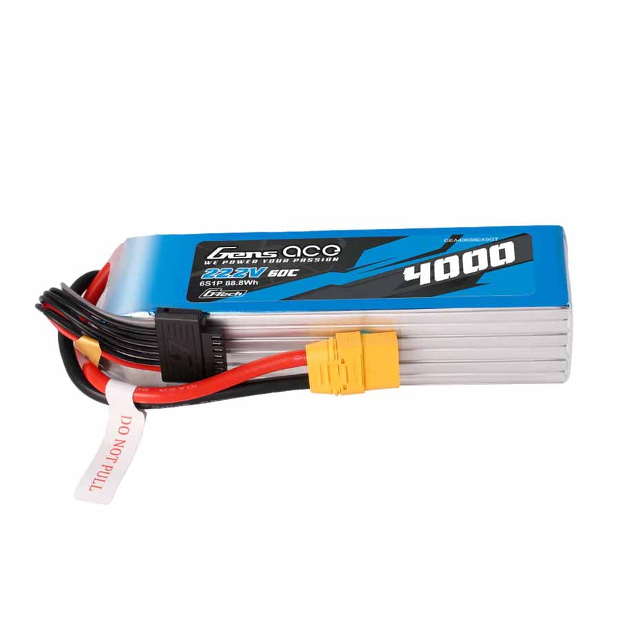 GensAce Soaring LiPo 6S 22.2V-4000-60C (XT90) 164x46x43mm 690g G-Tech
