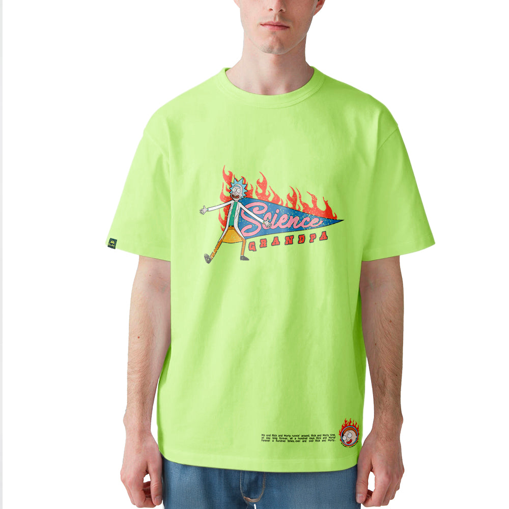 Rick and Morty Science Grandpa t-shirt light green, XL