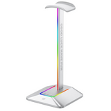 FragON - Watchtower 2U RGB headset &amp; headphone holder, Silver