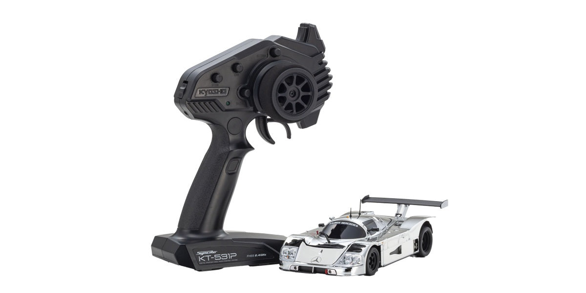 Kyosho Mini-Z MR04 RWD Sauber Mercedes C9 Chrome Silver (W-LM w/Gyro)