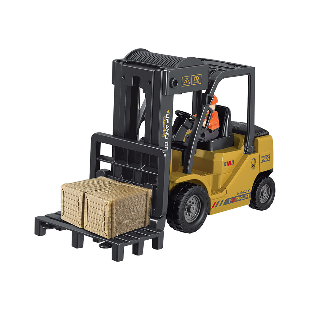Remote-controlled mini truck with smoke, lift and pallet - ready to run with USB charging