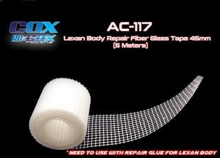 RC-Cox Racing Lexan Body Repair Fiber Glass Tape 45mm (5meters)