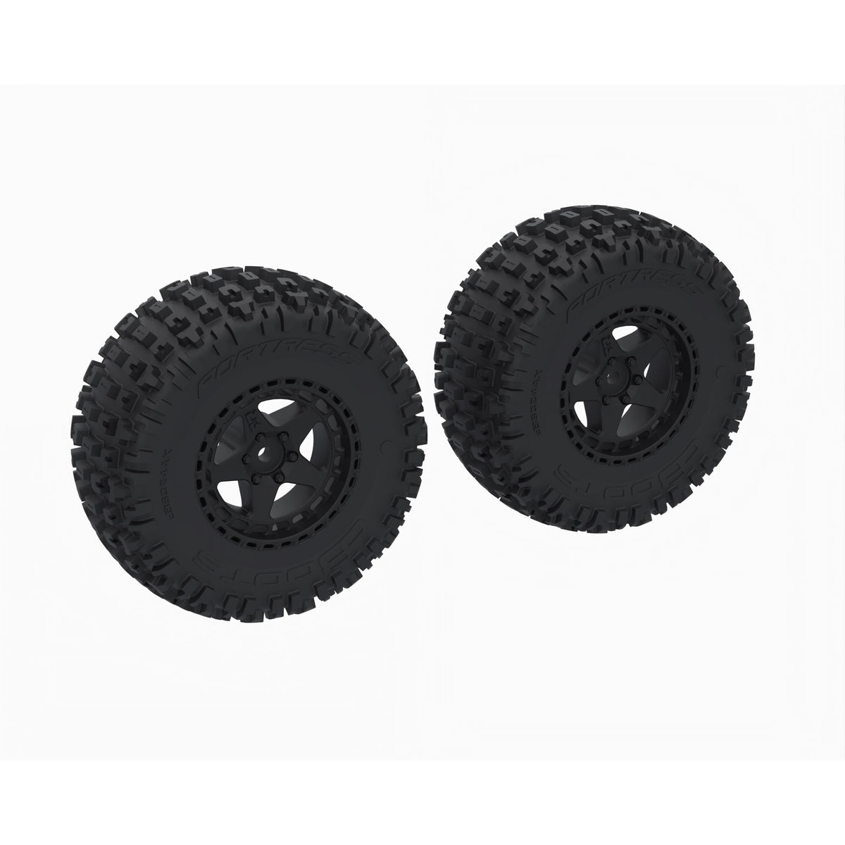 DBOOTS 'FORTRESS SC' Tire Set Glued (Black) (2pcs)