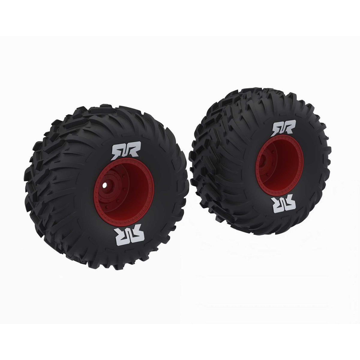 dBoots Cut Chevron MT Tire Set Glued - Red