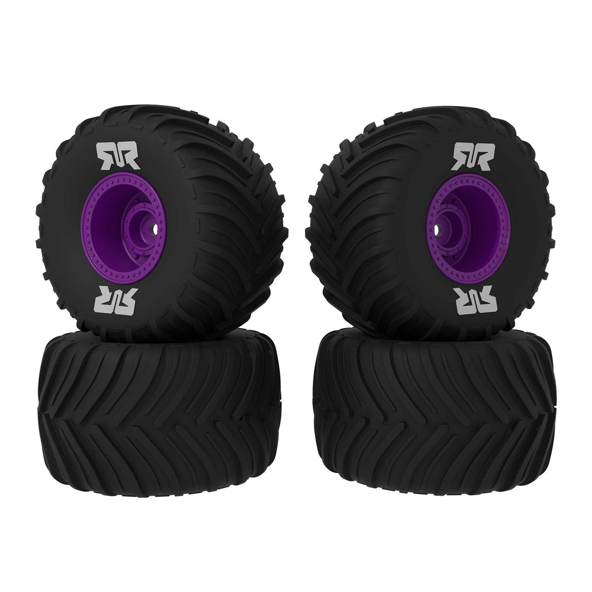 dBoots Chevron MT Tire Set Glued (Purple) (2 Pairs) - GROM