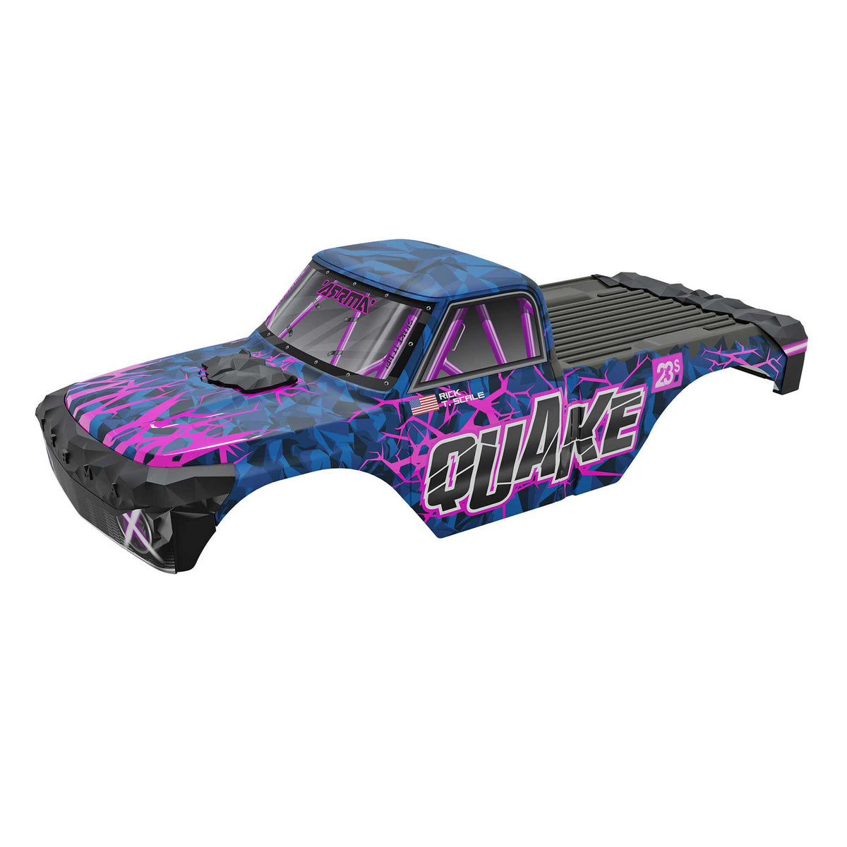 QUAKE Painted Decaled Trimmed Body Set (Purple)
