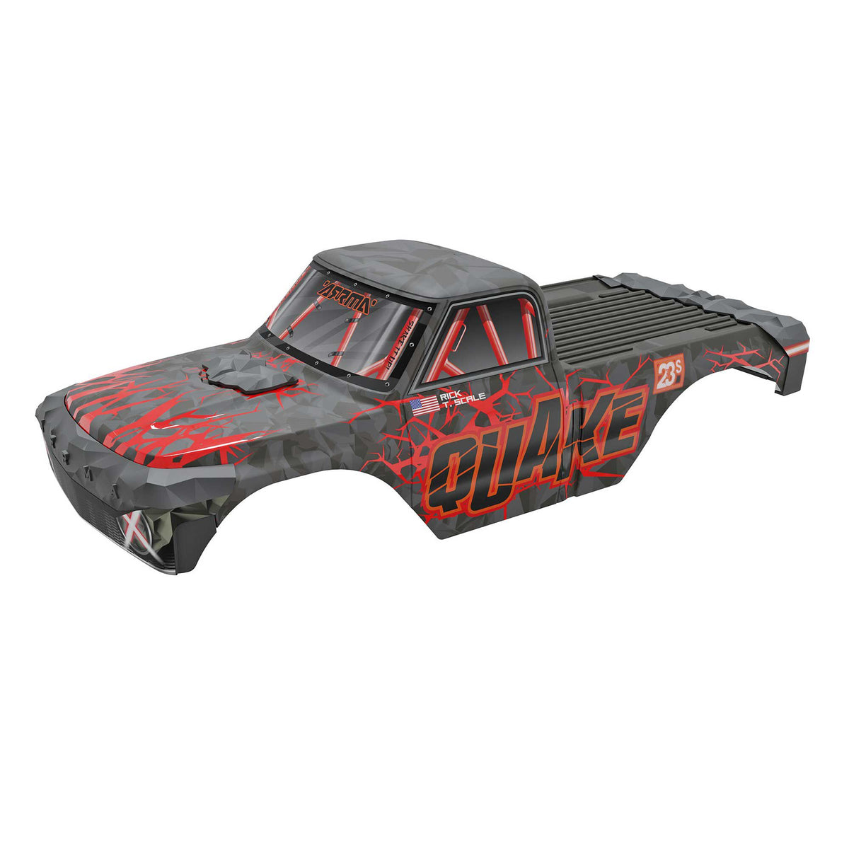QUAKE Painted Decaled Trimmed Body Set (Red)