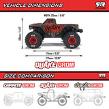 1/16 QUAKE GROM 4X4 RTR Brushed Monster Truck (Battery & Charger Included)