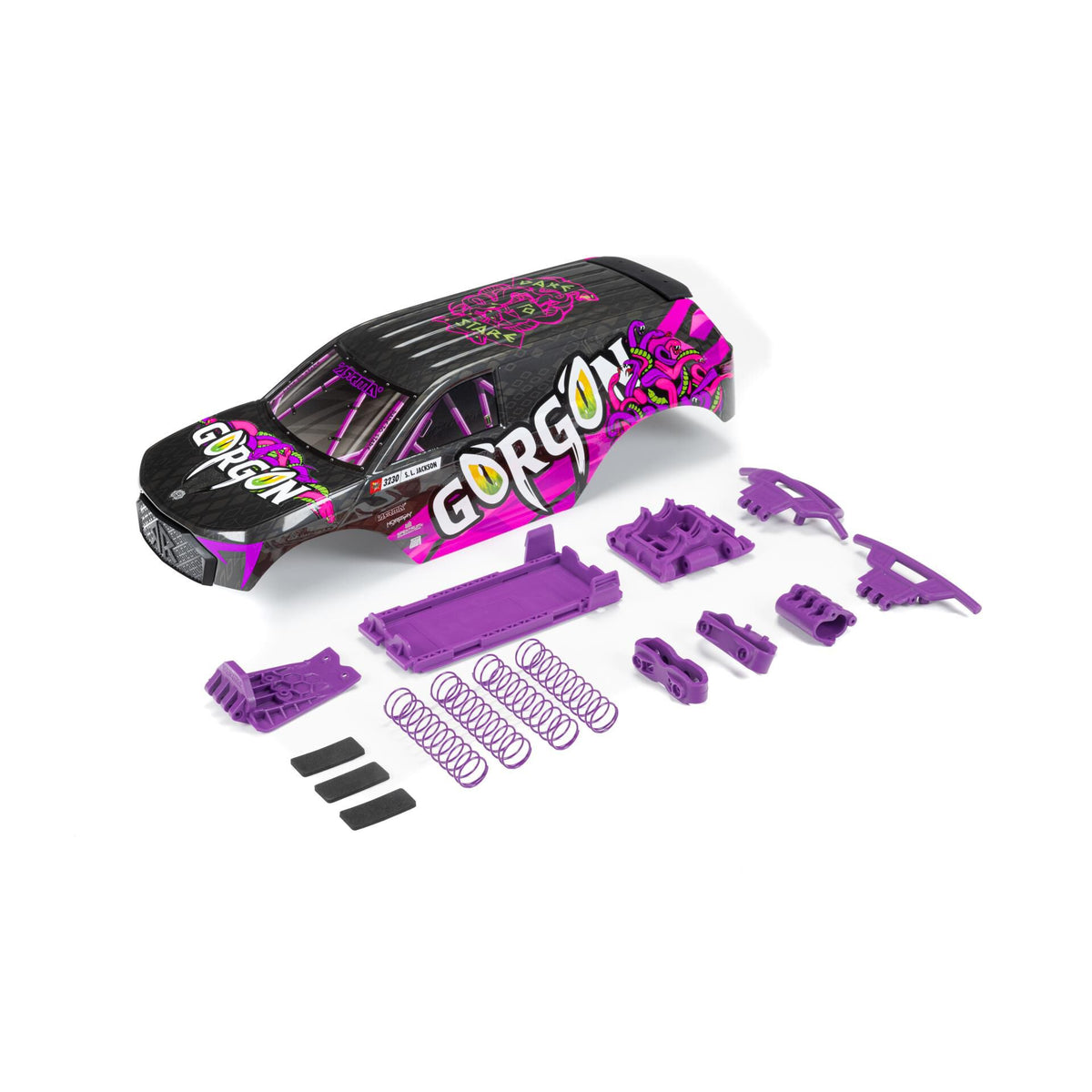 GORGON Painted Decaled Trimmed Body Set (Purple)