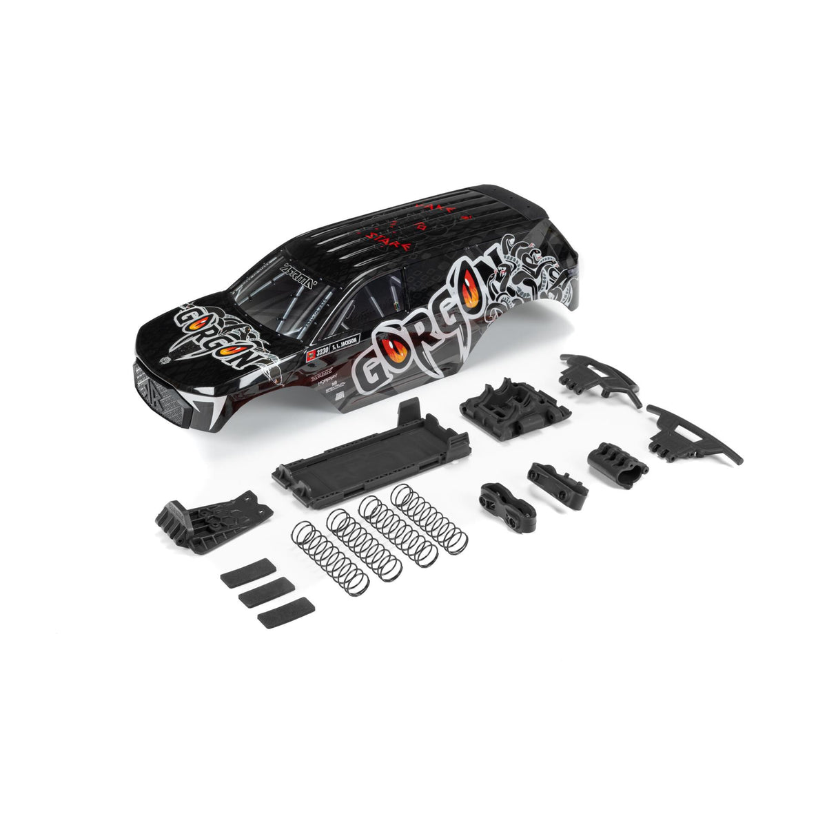GORGON Painted Decaled Trimmed Body Set (Gunmetal)