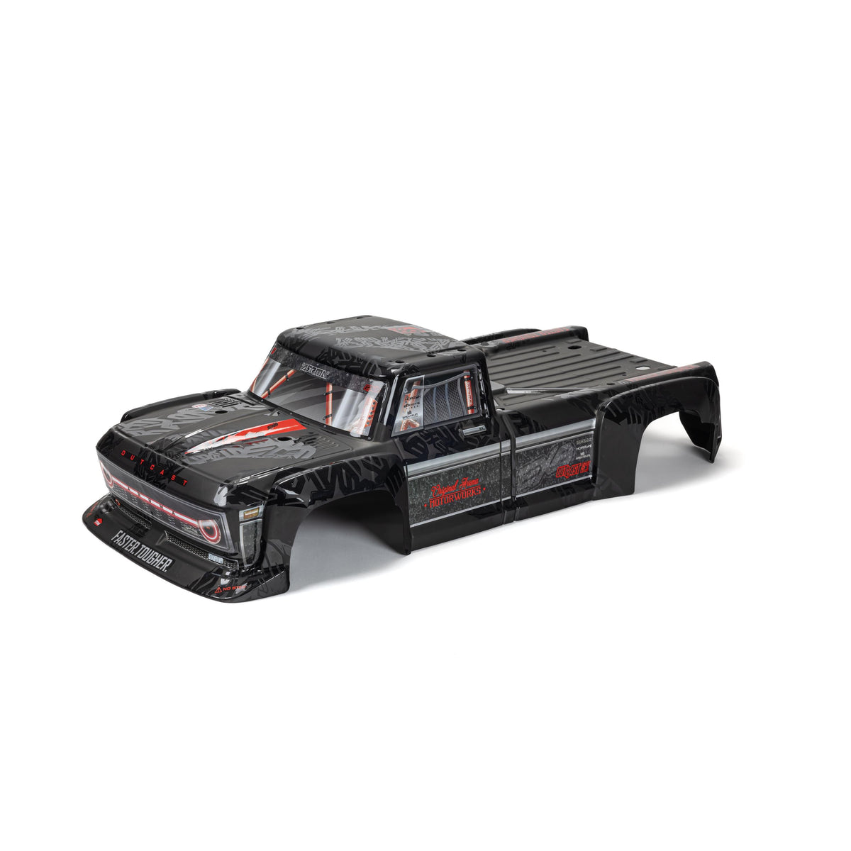 OUTCAST 8S Painted Decaled Trimmed Body Black