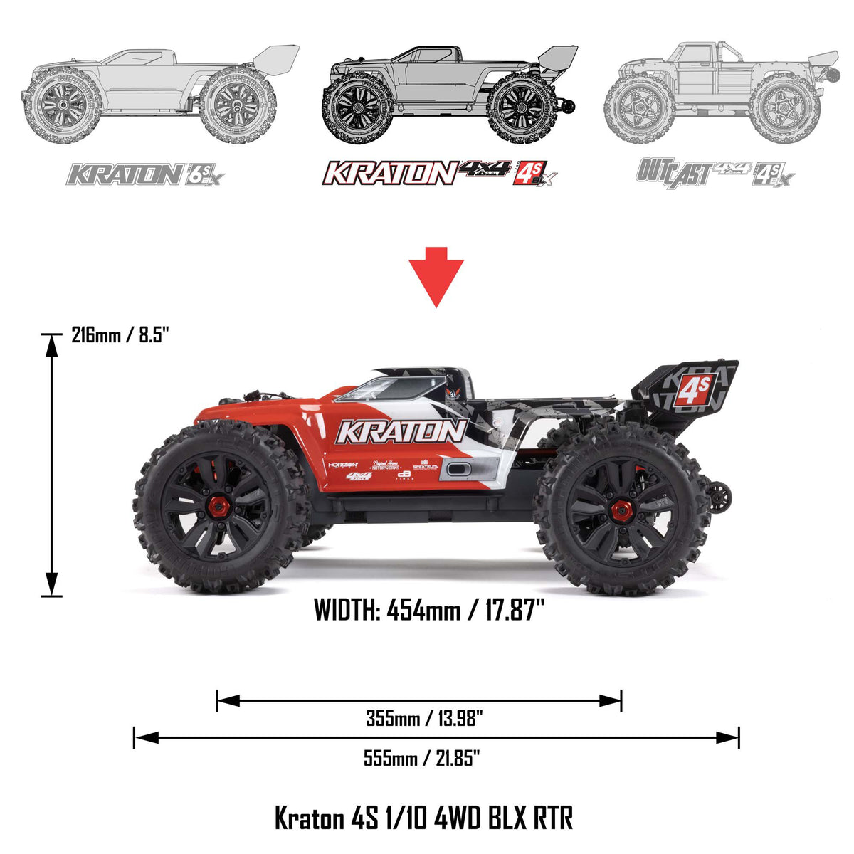 KRATON 4X4 4S BL 1/10TH 4WD SPEED MT