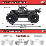 1/8 NOTORIOUS 4X4 6S BLX BRUSHLESS V6 STUNT TRUCK RTR