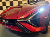 Lamborghini Sian 12V electric car for kids – 1 seat, red