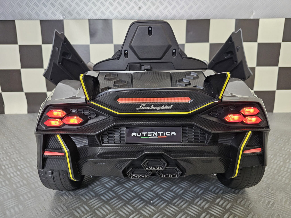 Lamborghini Auténtica 12V electric car for kids – 1 seat, metallic grey