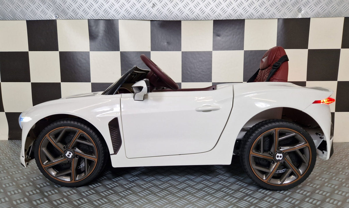 Bentley Bacalar 12V electric car for kids – 1 seat, white