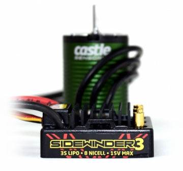 Castle Creations CC-010-0115-05 - SIDEWINDER 3 ESC 12V 1/10 with 1406-4600KV Sensormotor