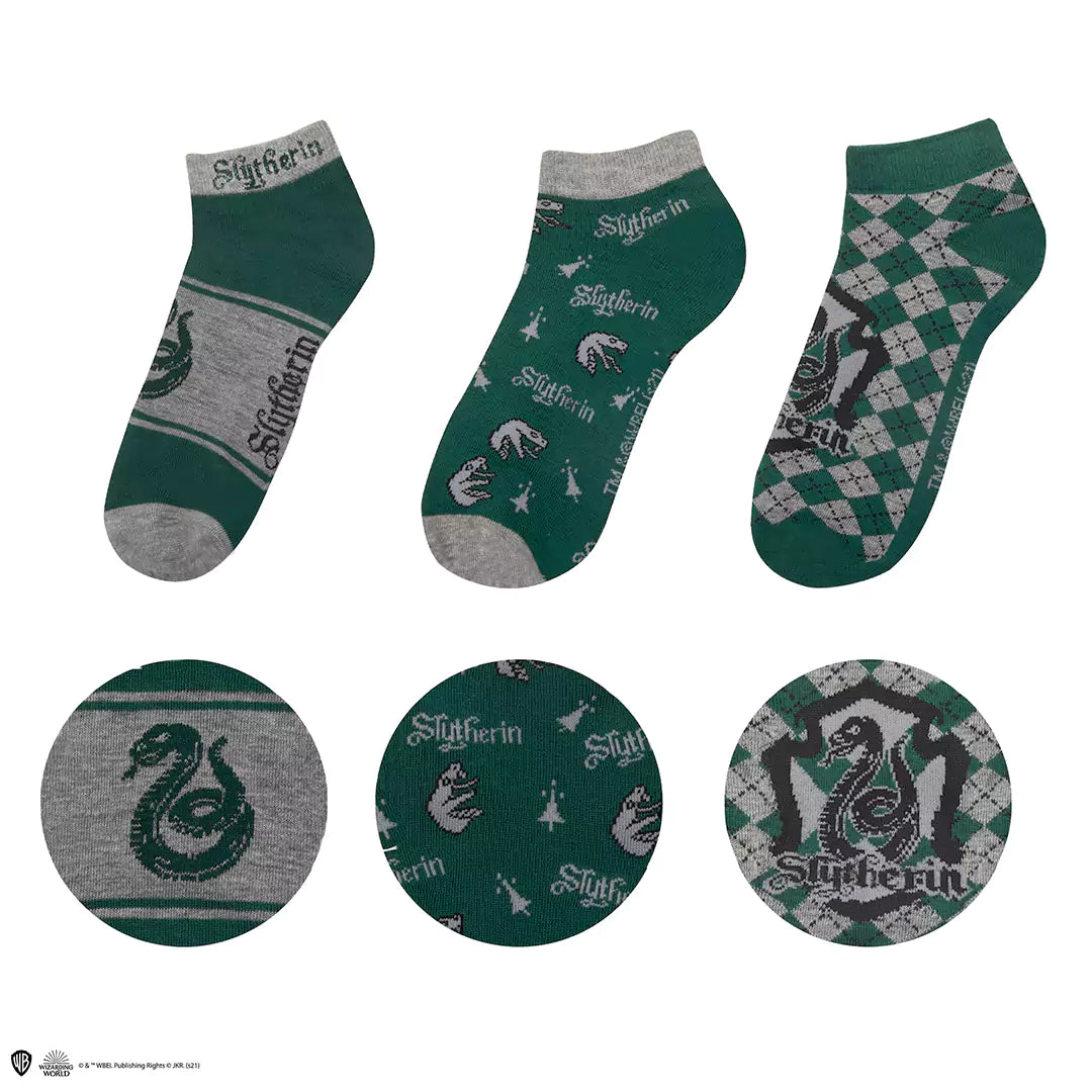 Set of 3 Slytherin’s ankle socks - Harry Potter