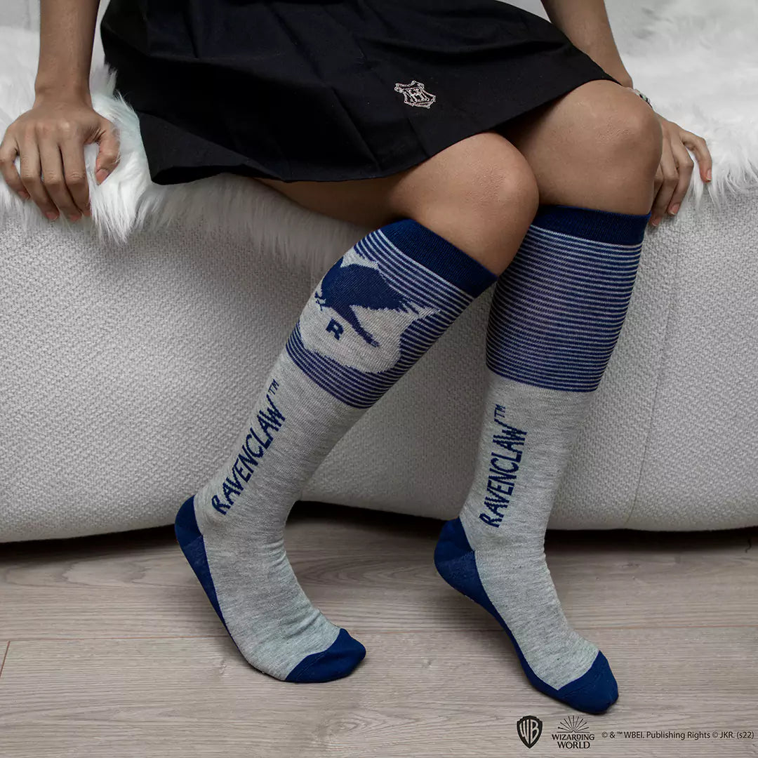 Set of 3 Ravenclaw knee high socks - Harry Potter