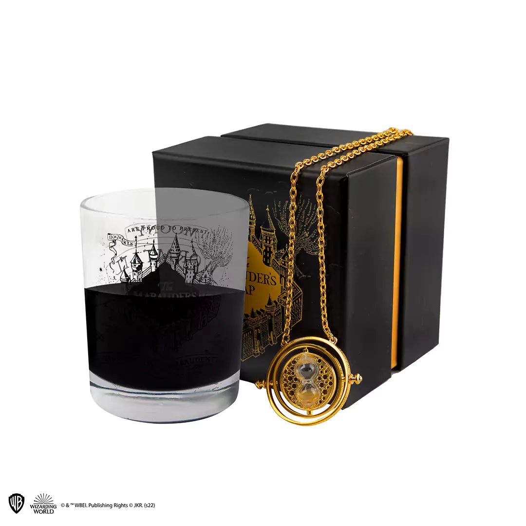 Marauder’s Map candle with Time turner necklace - Harry Potter