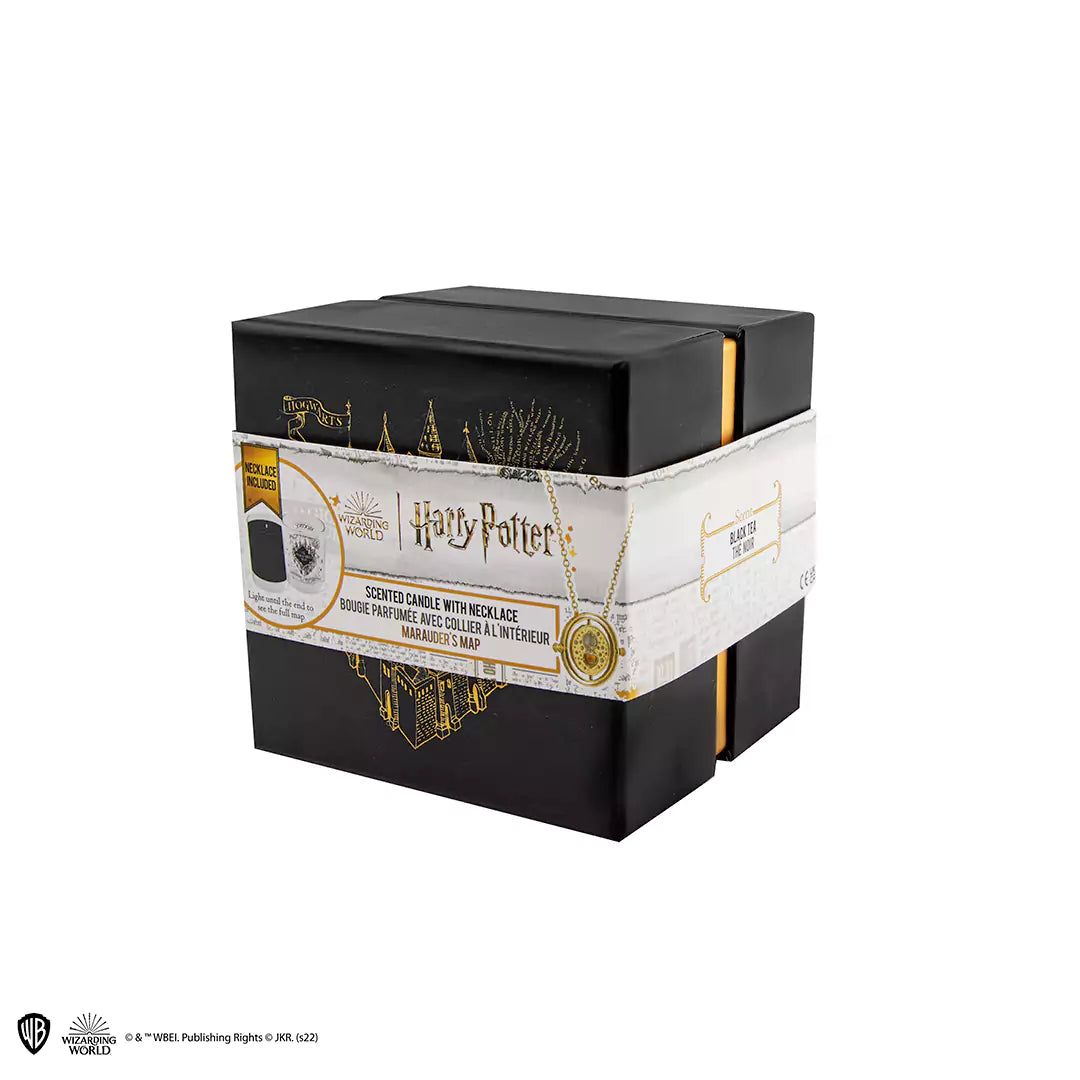 Marauder’s Map candle with Time turner necklace - Harry Potter