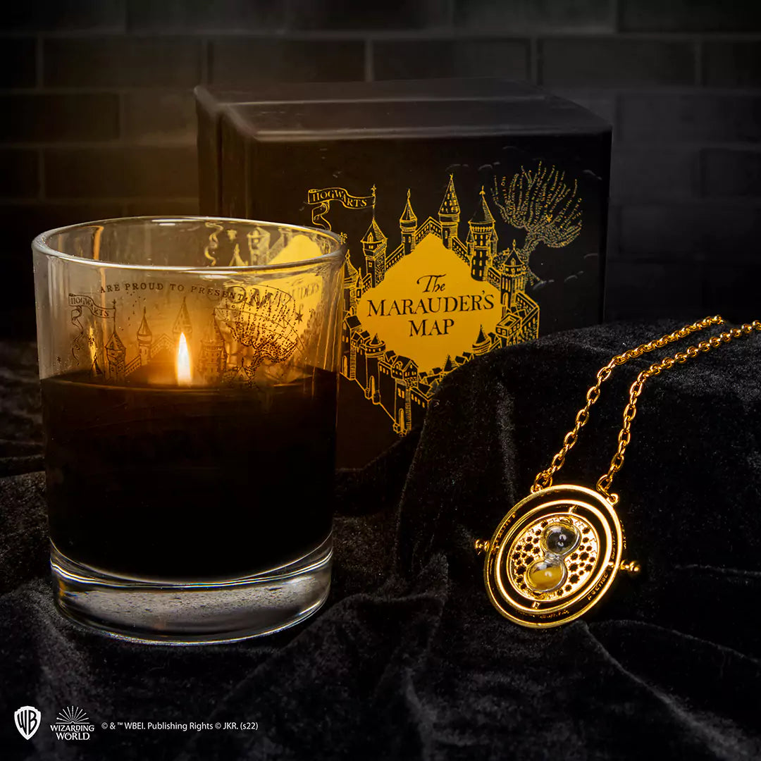 Marauder’s Map candle with Time turner necklace - Harry Potter