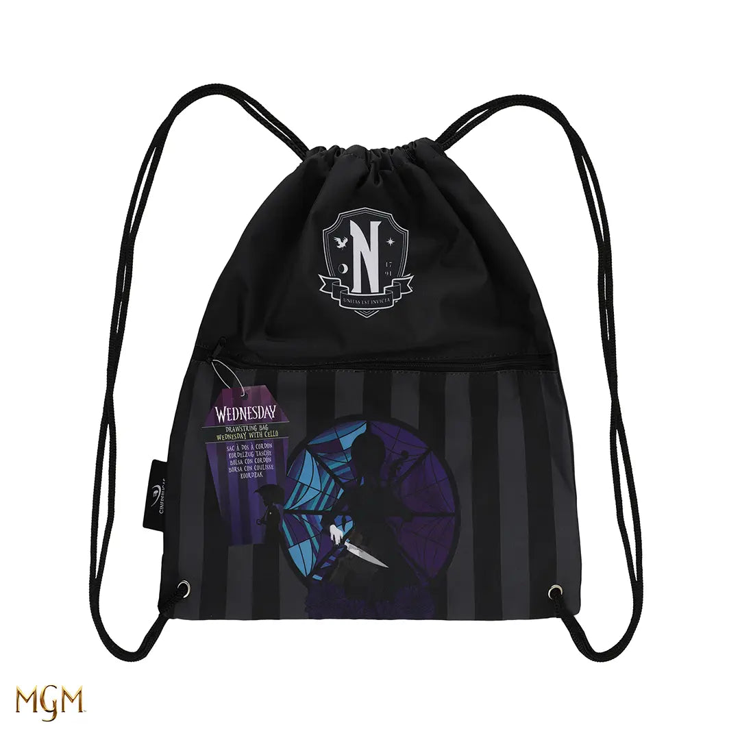 Drawstring bag Wednesday and cello - Wednesday