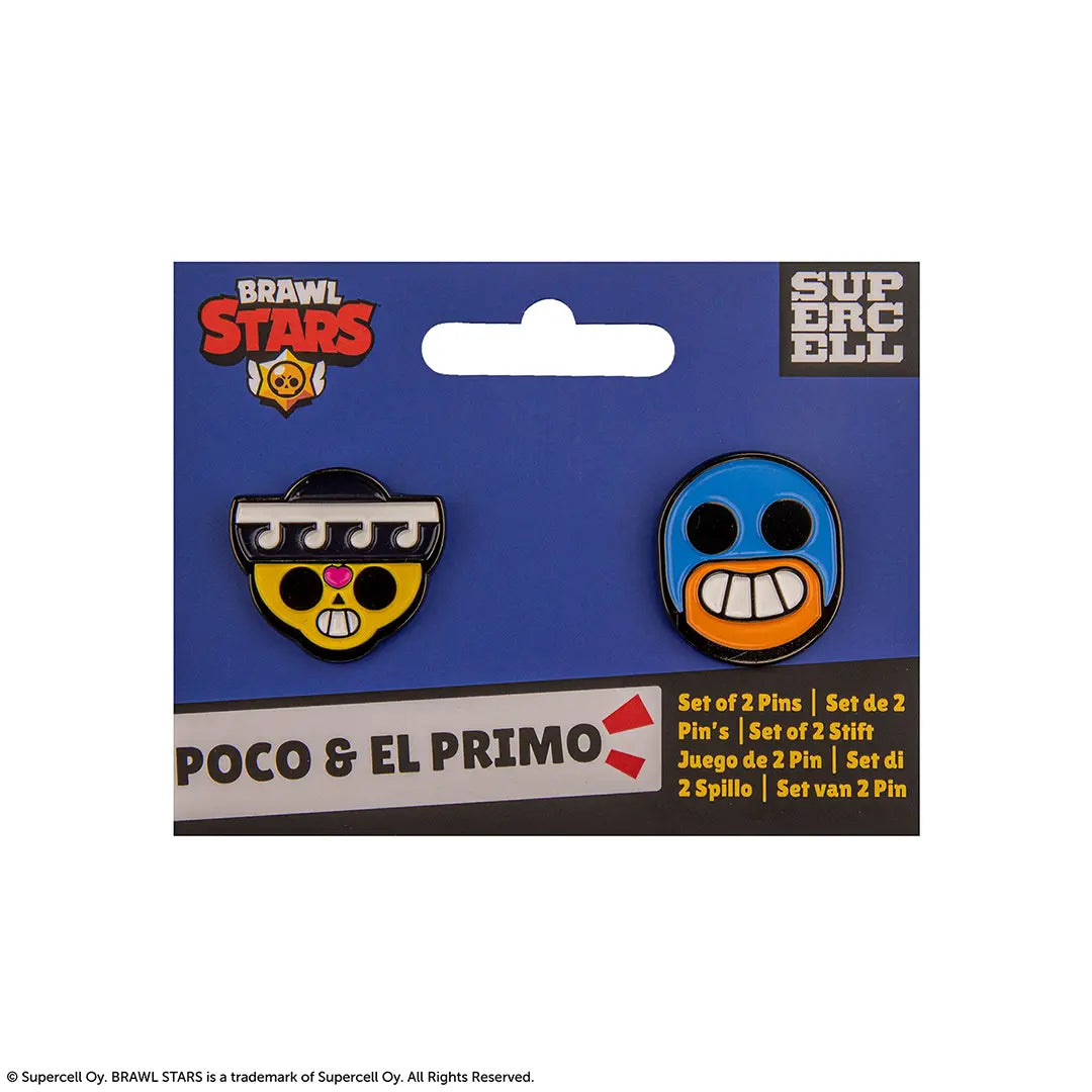 Set of 2 pin badges Poco & El Primo - Brawl Stars