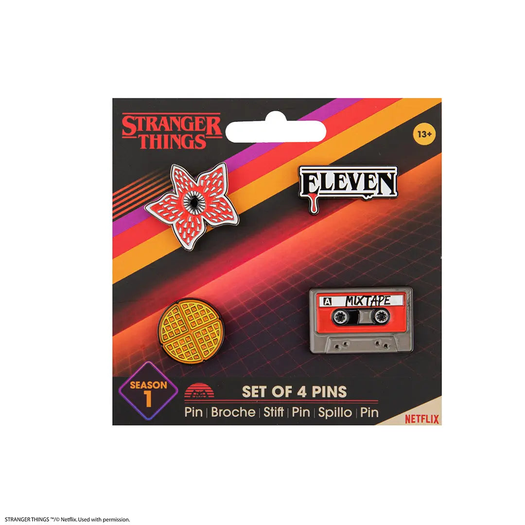 Set of 4 pin badges season 1 - Stranger Things